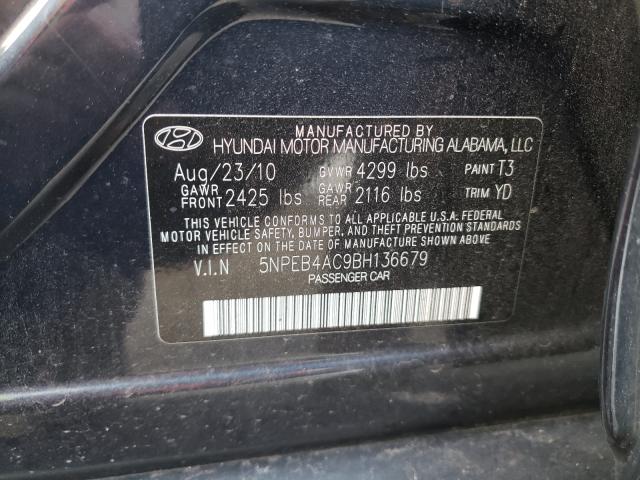 Photo 9 VIN: 5NPEB4AC9BH136679 - HYUNDAI SONATA GLS 