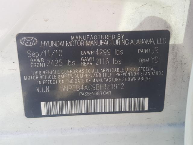 Photo 9 VIN: 5NPEB4AC9BH151912 - HYUNDAI SONATA GLS 