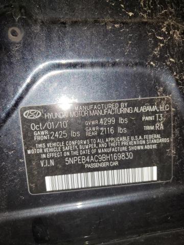 Photo 9 VIN: 5NPEB4AC9BH169830 - HYUNDAI SONATA GLS 