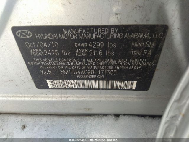 Photo 8 VIN: 5NPEB4AC9BH171335 - HYUNDAI SONATA 