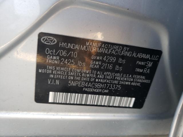 Photo 9 VIN: 5NPEB4AC9BH173375 - HYUNDAI SONATA GLS 