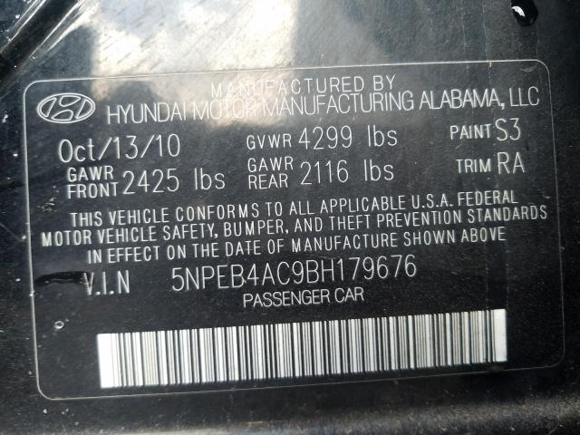 Photo 9 VIN: 5NPEB4AC9BH179676 - HYUNDAI SONATA GLS 