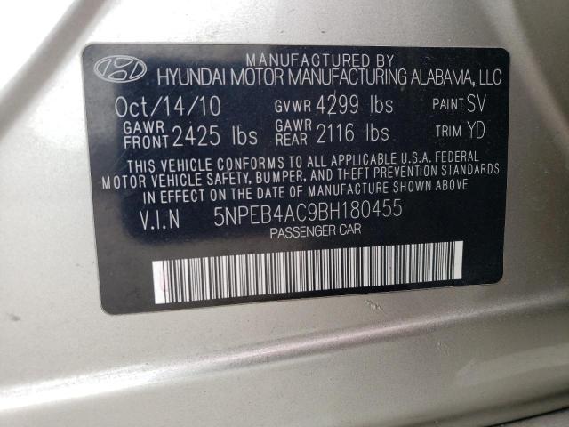 Photo 11 VIN: 5NPEB4AC9BH180455 - HYUNDAI SONATA GLS 