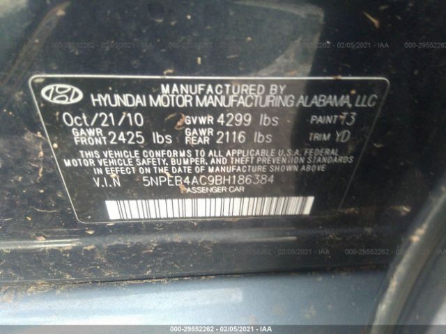 Photo 8 VIN: 5NPEB4AC9BH186384 - HYUNDAI SONATA 