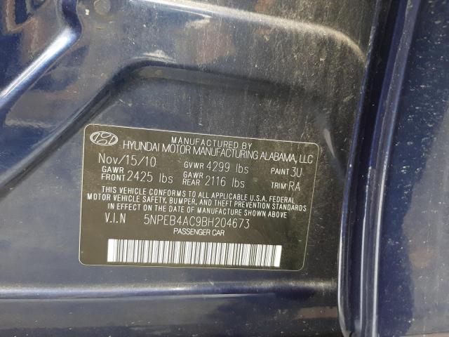 Photo 11 VIN: 5NPEB4AC9BH204673 - HYUNDAI SONATA GLS 