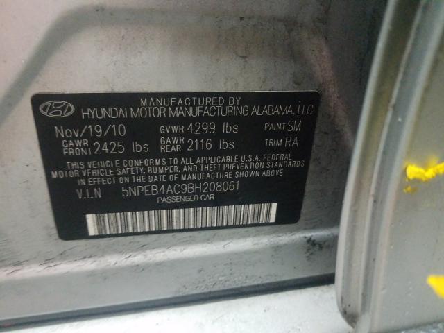 Photo 9 VIN: 5NPEB4AC9BH208061 - HYUNDAI SONATA GLS 