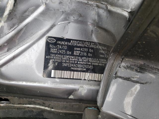 Photo 8 VIN: 5NPEB4AC9BH210585 - HYUNDAI SONATA GLS 