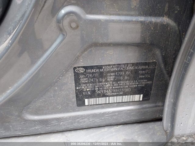 Photo 8 VIN: 5NPEB4AC9BH231985 - HYUNDAI SONATA 