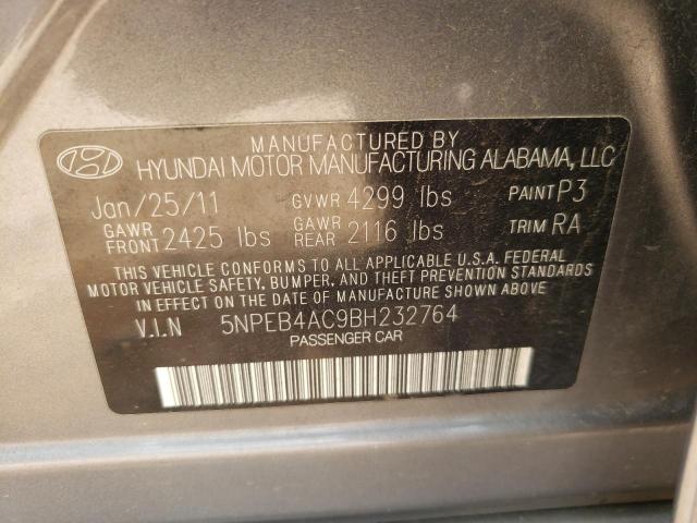 Photo 9 VIN: 5NPEB4AC9BH232764 - HYUNDAI SONATA GLS 