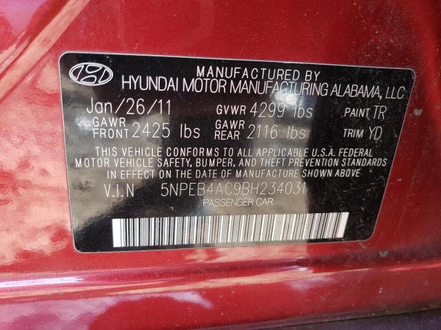 Photo 12 VIN: 5NPEB4AC9BH234031 - HYUNDAI SONATA 