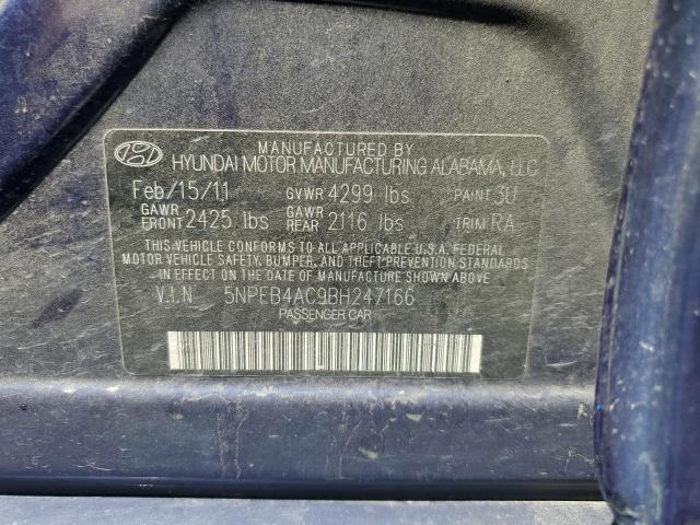 Photo 11 VIN: 5NPEB4AC9BH247166 - HYUNDAI SONATA 