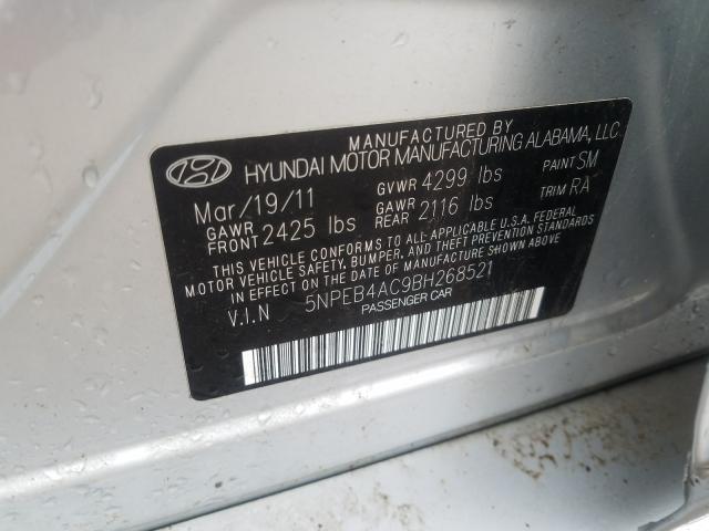 Photo 9 VIN: 5NPEB4AC9BH268521 - HYUNDAI SONATA GLS 