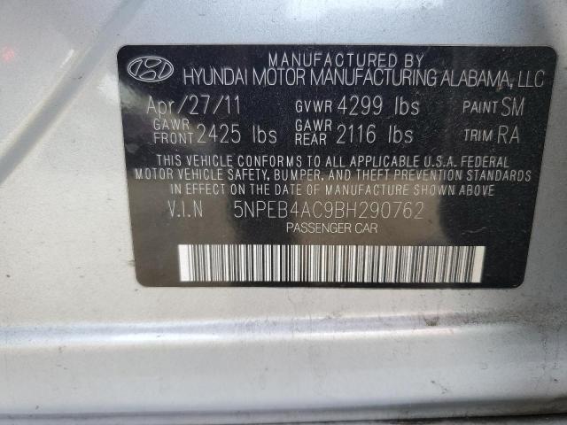 Photo 11 VIN: 5NPEB4AC9BH290762 - HYUNDAI SONATA GLS 