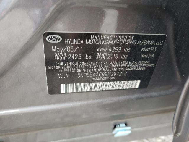 Photo 11 VIN: 5NPEB4AC9BH297212 - HYUNDAI SONATA GLS 