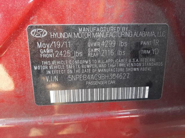 Photo 11 VIN: 5NPEB4AC9BH304627 - HYUNDAI SONATA GLS 