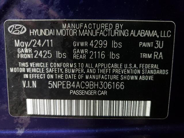 Photo 9 VIN: 5NPEB4AC9BH306166 - HYUNDAI SONATA GLS 