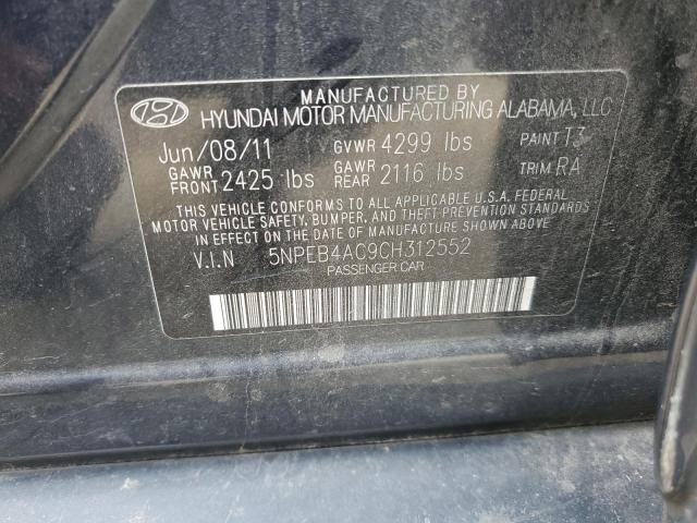 Photo 11 VIN: 5NPEB4AC9CH312552 - HYUNDAI SONATA GLS 