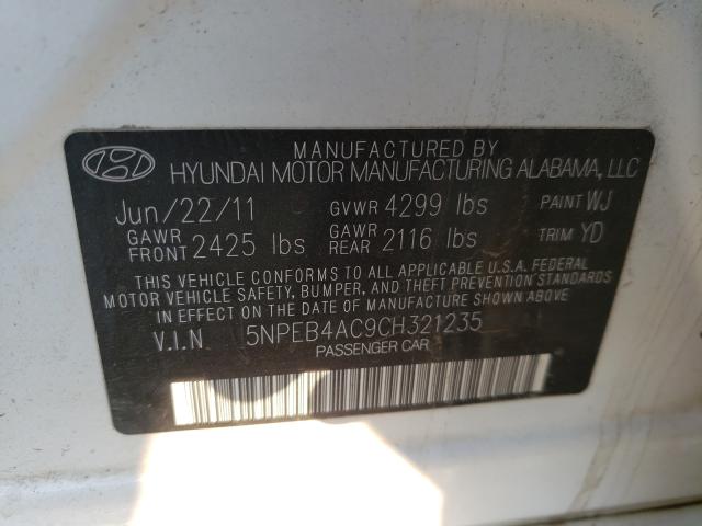 Photo 9 VIN: 5NPEB4AC9CH321235 - HYUNDAI SONATA GLS 