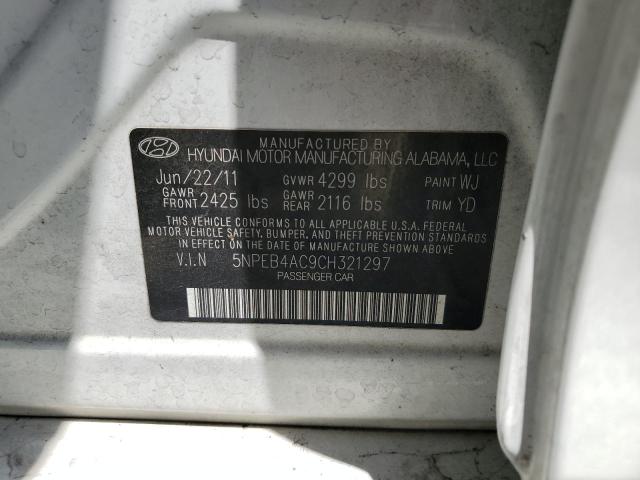 Photo 12 VIN: 5NPEB4AC9CH321297 - HYUNDAI SONATA 