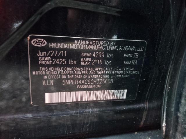 Photo 9 VIN: 5NPEB4AC9CH325608 - HYUNDAI SONATA GLS 