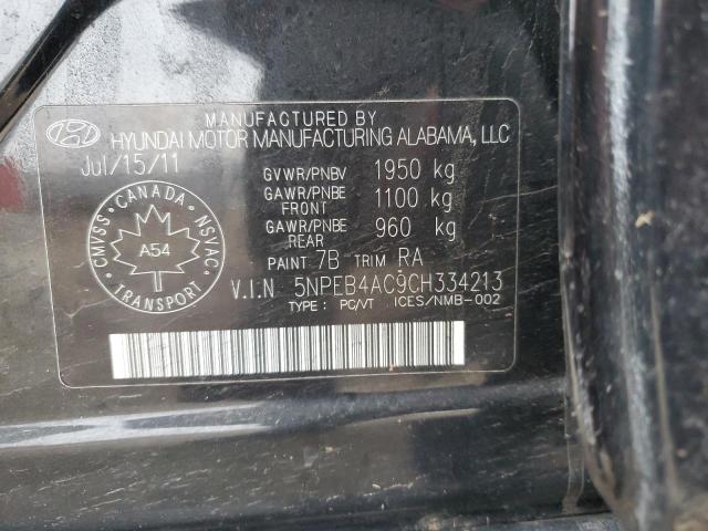 Photo 11 VIN: 5NPEB4AC9CH334213 - HYUNDAI SONATA 