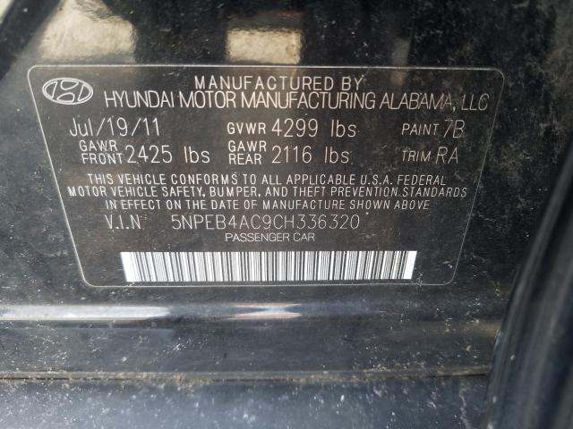 Photo 9 VIN: 5NPEB4AC9CH336320 - HYUNDAI SONATA GLS 