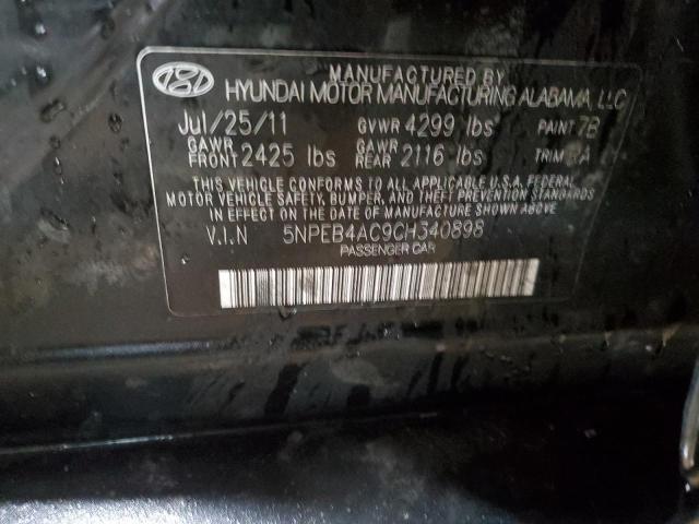 Photo 11 VIN: 5NPEB4AC9CH340898 - HYUNDAI SONATA 