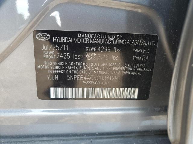 Photo 11 VIN: 5NPEB4AC9CH341291 - HYUNDAI SONATA 