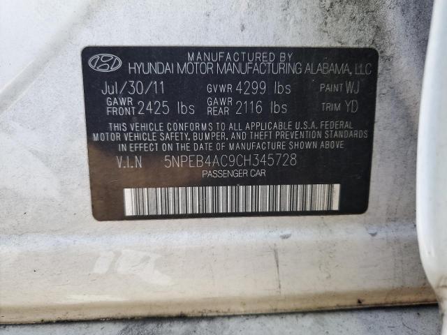 Photo 11 VIN: 5NPEB4AC9CH345728 - HYUNDAI SONATA 