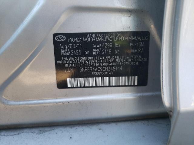 Photo 9 VIN: 5NPEB4AC9CH348144 - HYUNDAI SONATA GLS 