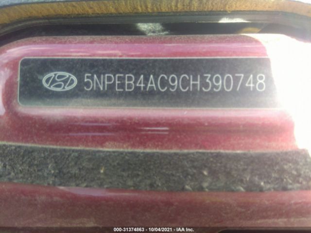 Photo 8 VIN: 5NPEB4AC9CH390748 - HYUNDAI SONATA 