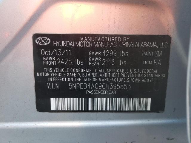 Photo 9 VIN: 5NPEB4AC9CH395853 - HYUNDAI SONATA GLS 