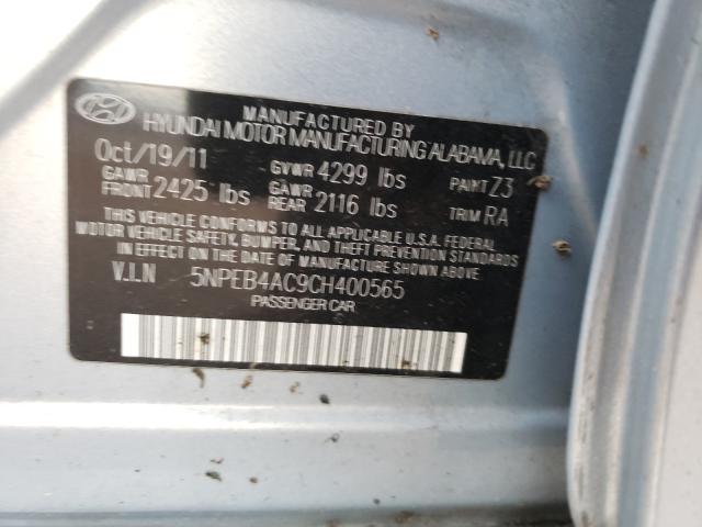 Photo 9 VIN: 5NPEB4AC9CH400565 - HYUNDAI SONATA GLS 