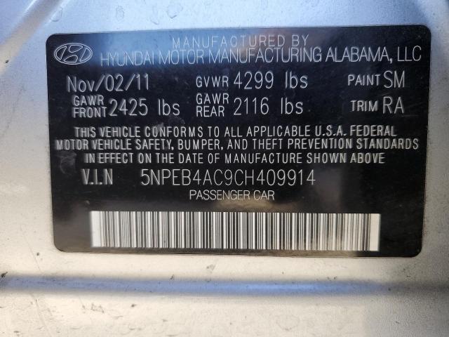 Photo 11 VIN: 5NPEB4AC9CH409914 - HYUNDAI SONATA GLS 