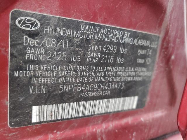 Photo 11 VIN: 5NPEB4AC9CH434473 - HYUNDAI SONATA GLS 