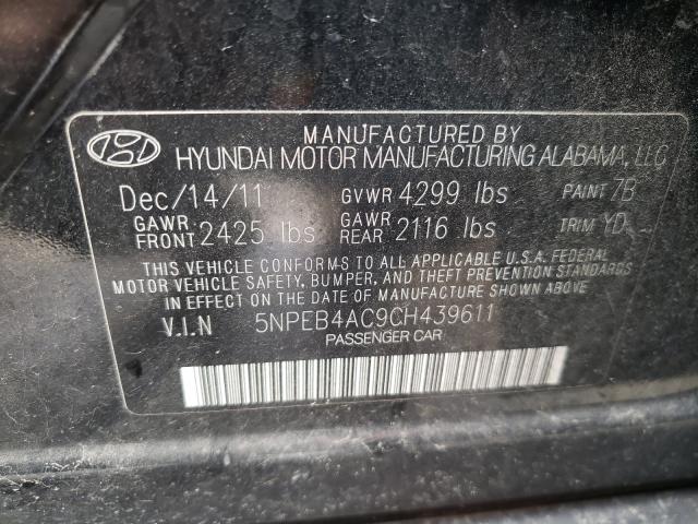 Photo 9 VIN: 5NPEB4AC9CH439611 - HYUNDAI SONATA GLS 