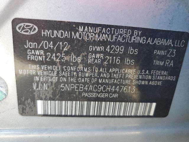 Photo 11 VIN: 5NPEB4AC9CH447613 - HYUNDAI SONATA GLS 