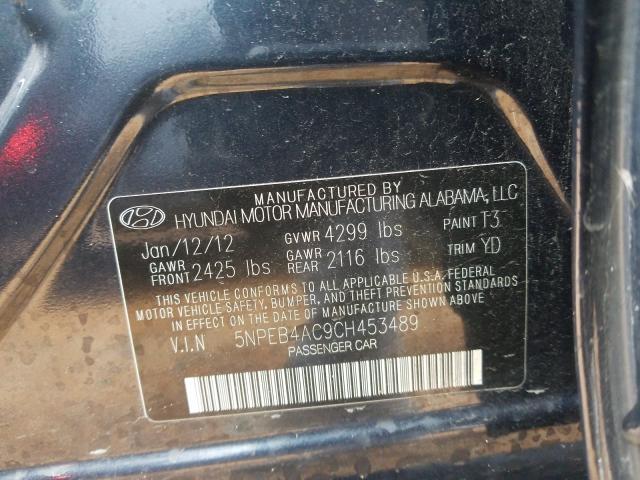 Photo 9 VIN: 5NPEB4AC9CH453489 - HYUNDAI SONATA GLS 