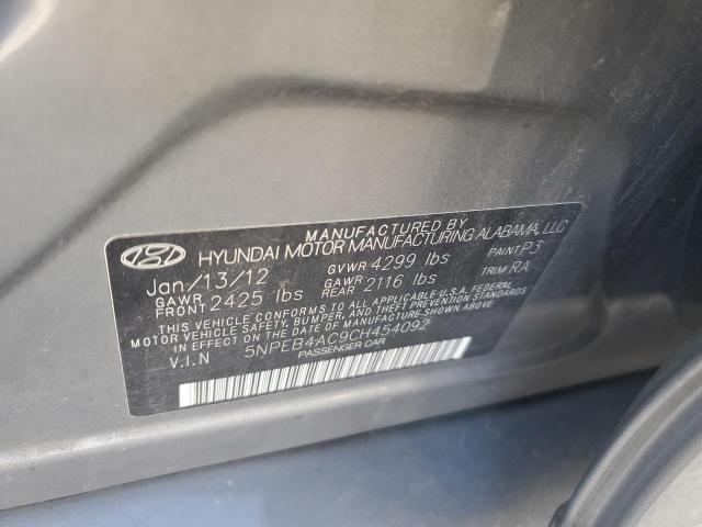 Photo 11 VIN: 5NPEB4AC9CH454092 - HYUNDAI SONATA GLS 