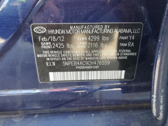 Photo 12 VIN: 5NPEB4AC9CH476559 - HYUNDAI SONATA 