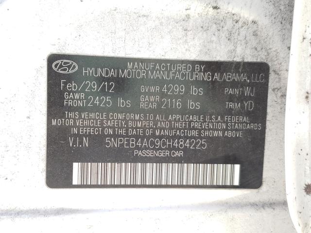 Photo 9 VIN: 5NPEB4AC9CH484225 - HYUNDAI SONATA GLS 