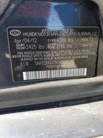 Photo 11 VIN: 5NPEB4AC9DH505124 - HYUNDAI SONATA GLS 