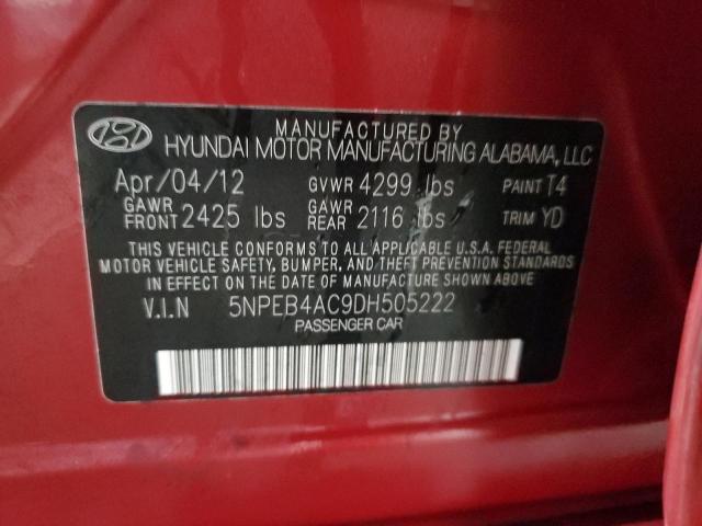 Photo 12 VIN: 5NPEB4AC9DH505222 - HYUNDAI SONATA 