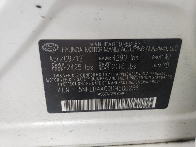 Photo 9 VIN: 5NPEB4AC9DH506256 - HYUNDAI SONATA GLS 