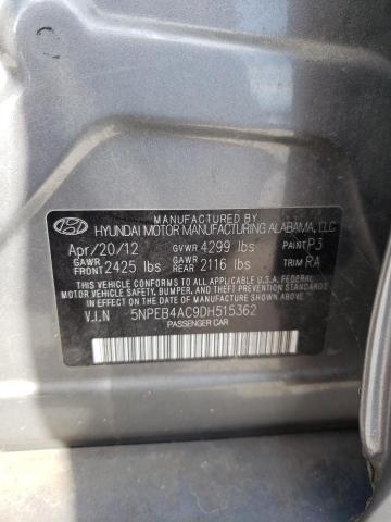 Photo 9 VIN: 5NPEB4AC9DH515362 - HYUNDAI SONATA GLS 