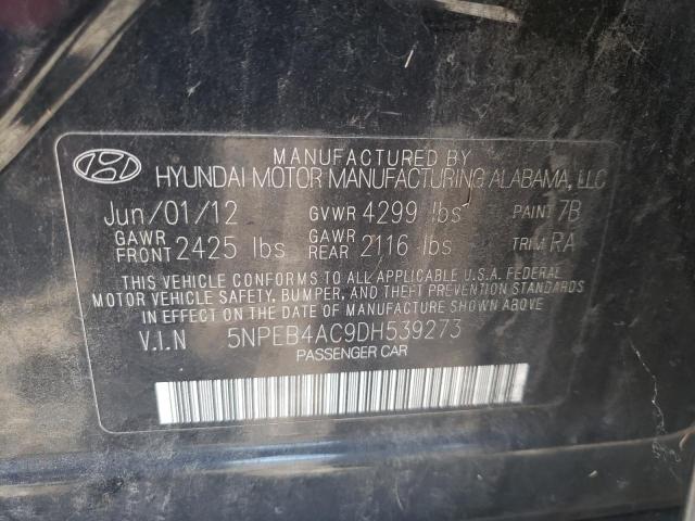 Photo 11 VIN: 5NPEB4AC9DH539273 - HYUNDAI SONATA GLS 