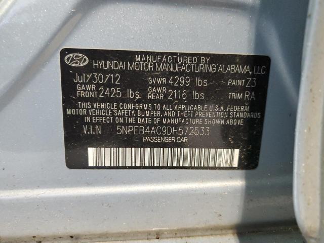 Photo 11 VIN: 5NPEB4AC9DH572533 - HYUNDAI SONATA GLS 