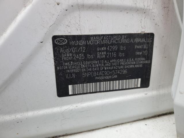 Photo 11 VIN: 5NPEB4AC9DH574296 - HYUNDAI SONATA GLS 