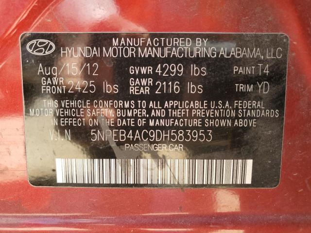 Photo 11 VIN: 5NPEB4AC9DH583953 - HYUNDAI SONATA 