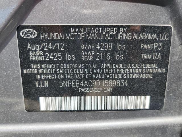 Photo 12 VIN: 5NPEB4AC9DH589834 - HYUNDAI SONATA 